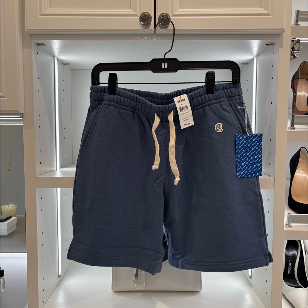Todd Snyder Blue Grotto Drawstring Cotton Athletic Shorts
